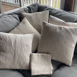 Tan Burlap Pillow Covers - 20x20 inch Set of 6